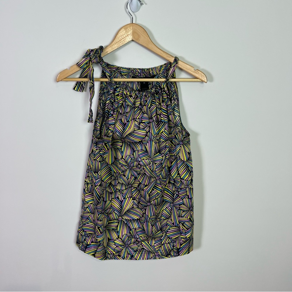 Marc By Marc Jacobs Colorful Neck Tie Tank Top Women Size X Small